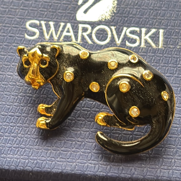 Swarovski (Daniel) D.S.C.o -Signed Black Panther brooch, pin - Picture 4 of 6